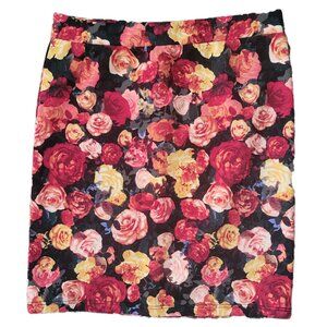 Floral Casual Women's Mini Skirt Roses
